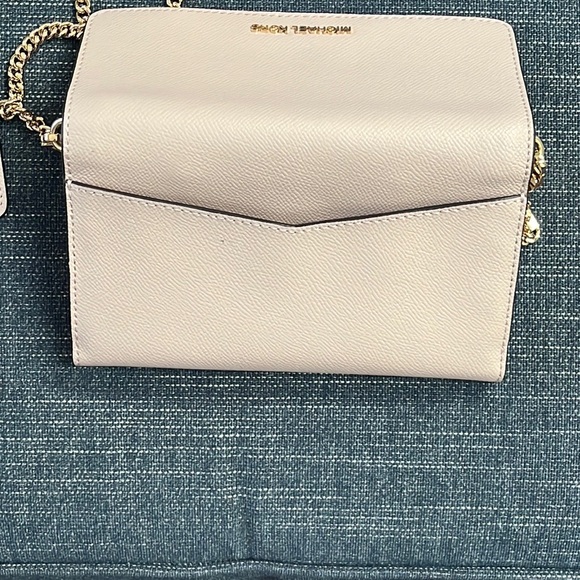 Michael Kors Cream and Gold Clutch Wristlet